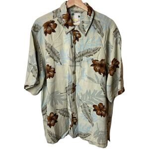 Banana Cabana Tan Short Sleeve Hawaiian Shirt Men's Size XXL